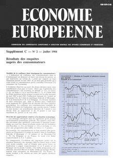 ECONOMIE EUROPEENNE. Supplément C â€” N° 2 â€” Juillet 1984