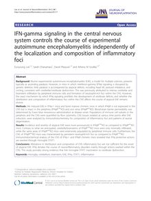 IFN-gamma signaling in the central nervous system controls the course of experimental autoimmune encephalomyelitis independently of the localization and composition of inflammatory foci