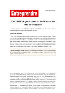 TOULOUSE Le grand boom du Midi Cap sur les PME en croissance