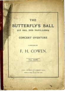 Partition Color Covers, pour Butterfly s Ball, F major, Cowen, Frederic Hymen