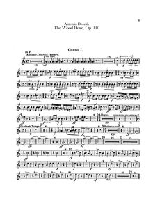 Partition cor 1, 2, 3, 4 (en F), pour Wild Dove, Holoubek (The Wood Dove)Die Waldtaube. Symphonisches Gedicht nach der gleichnamigen Ballade von K. Jaromir Erben für großes Orchester.