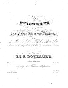 Partition parties complètes, corde quintette, Op.134, Dotzauer, Friedrich par Friedrich Dotzauer