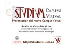 Presentación del nuevo Campus Virtual Studium