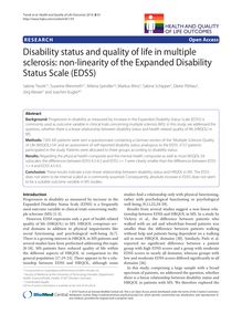Disability status and quality of life in multiple sclerosis: non-linearity of the Expanded Disability Status Scale (EDSS)
