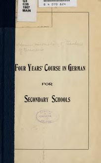 A four years  course in German for secondary schools