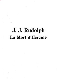 Partition complète, La Mort d Hercule, Rodolphe, Jean-Joseph