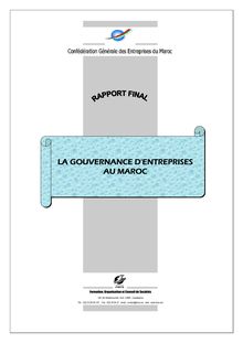 Étude gouvernance Maroc  CGEM, 2005 