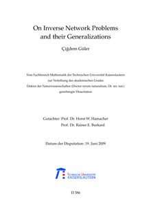 On inverse network problems and their generalizations [Elektronische Ressource] / Çiğdem Güler