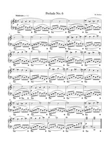 Partition complète, Prelude No.6 pour Piano, Hedien, Mark