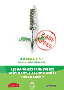 Rapport Oxfam France - La spéculation des banques françaises à nouveau mise en cause
