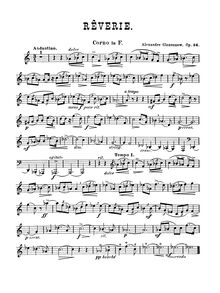 Partition cor , partie, Rêverie, Op.24, Glazunov, Aleksandr