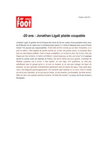 -20 ans : Jonathan Ligali plaide coupable