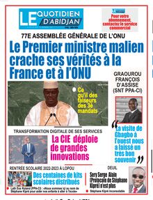 Le Quotidien d’Abidjan N° 4209 - du lundi 26 septembre 2022
