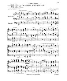 Partition complète, Marche Solennelle, Op.20 No.3, Callaerts, Joseph