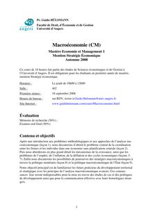 Macroéconomie (CM)