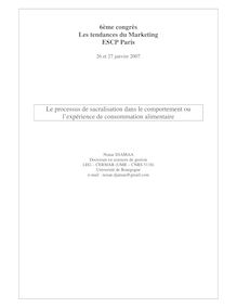 6ème congrès Les tendances du Marketing ESCP Paris Le processus de ...