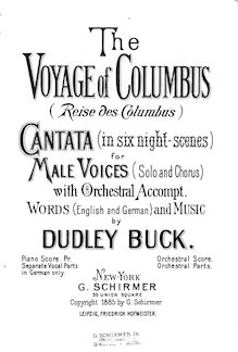 Partition complète, pour Voyage of Columbus, Reise des Columbus