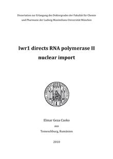 Iwr1 directs RNA polymerase II nuclear import [Elektronische Ressource] / Elmar Geza Czeko
