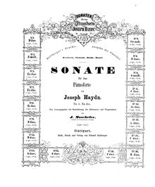 Partition complète, Piano Sonata No.52 en E flat major, Haydn, Joseph par Joseph Haydn