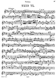 Partition de violon, Piano Trios, Hob.XV:24-26, D Major, G Major, A Major