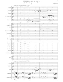 Partition , Adagio con molto espressione, Symphony No.1, Op.1, Saboohi, Ehsan
