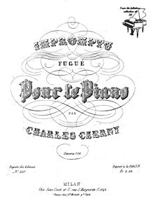 Partition complète, Impromptu Fugué, Op.776, Czerny, Carl