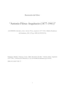 Antonio Flórez Arquitecto (1877-1941)