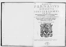 Partition Cantus, Parnassus Musicus Ferdinandaeus, Various