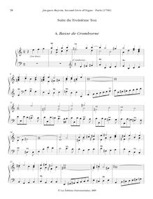 Partition , Basse de Cromhorne, Oeuvres complètes d orgue, Boyvin, Jacques