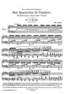 Partition No.4 (after Chopin s Op.25/6), 5 Special études after Chopin