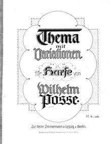 Partition complète, Thema mit variationen, E♭ minor, Posse, Wilhelm