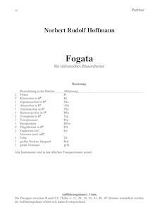 Partition compléte (German notes), Fogata, Hoffmann, Norbert Rudolf