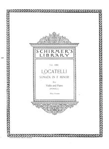 Partition de piano, 12 Sonate da camera, Locatelli, Pietro Antonio par Pietro Antonio Locatelli