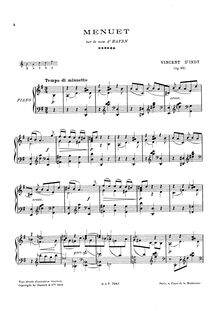 Partition complète, Menuet sur le nom d’Haydn, Op.65, Menuet on Haydn s name