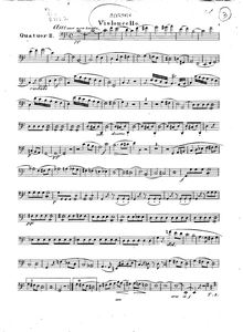 Partition violoncelle, quatuor No.2 pour flûte et cordes, Op.74