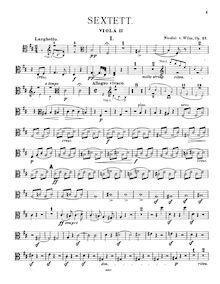 Partition viole de gambe 2, corde Sextet, Wilm, Nicolai von