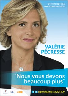 Affiche de campagne 2015 de Valérie Pécresse