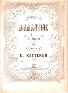 Partition complète, Diamantine, Op.40, Mazurca, Ketterer, Eugène