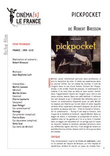 Pickpocket de Bresson Robert
