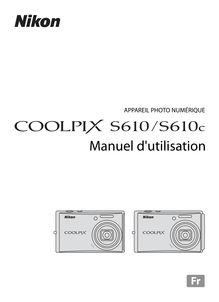 Notice Appareil Photo numériques Nikon  COOLPIX S610C