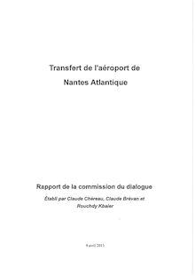 Transfert de l aéroport de Nantes Atlantique : rapport de la commission du dialogue