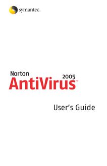 Norton AntiVirus User's Guide