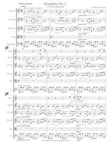 Partition complète, Symphony No.2 pour corde orchestre, Harrington, Jeffrey Michael