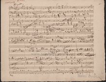 Partition compositeur s autograph manuscript: sketches seulement, Symphony No.10 en D, D.936a