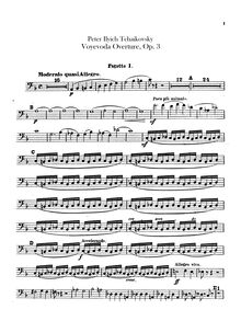 Partition basson 1, 2, pour Voyevoda, Воевода (Voyevoda), Tchaikovsky, Pyotr