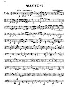 Partition viole de gambe, corde quatuor No.6, Op.80, F minor, Mendelssohn, Felix par Felix Mendelssohn