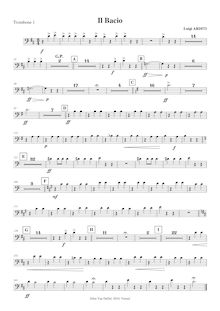 Partition Euphonium 1,Trombone 1, 2, basse Trombone, Il bacio, Arditi, Luigi