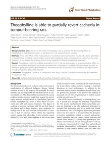 Theophylline is able to partially revert cachexia in tumour-bearing rats