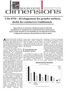 Côte-d Or : développement des grandes surfaces, déclin des commerces traditionnels