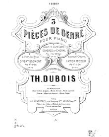 Partition complète, Scherzo et choral, Op.18, Dubois, Théodore